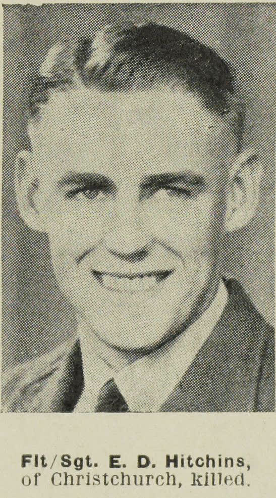 Flight-Sergeant E. D. Hitchins, of Christchurch, killed, 1945