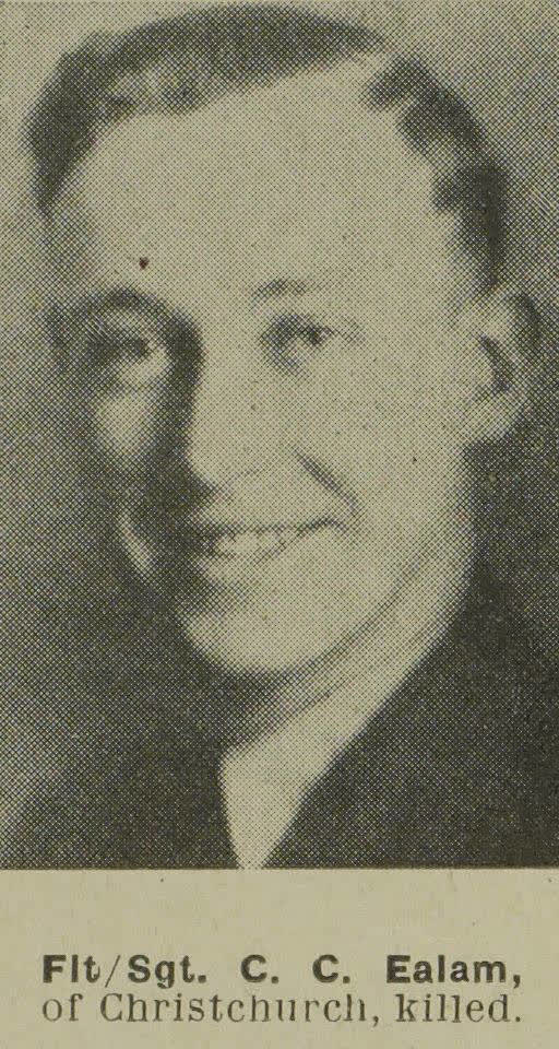 Flight-Sergeant C. C. Ealam, of Christchurch, killed, 1945