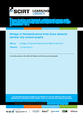 Bridge of Remembrance Kids Zone attracts central city school pupils, 2014