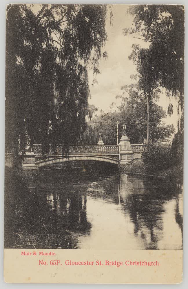 Gloucester Street Bridge, Christchurch, 1905