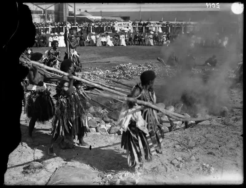Fijian Fire Walkers at the Christchurch Exhibition, 1906