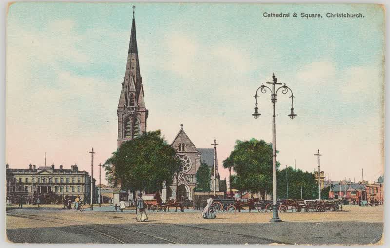 Cathedral & Square, Christchurch, 1900