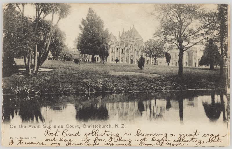 On the Avon, Supreme Court, Christchurch, New Zealand, 1900