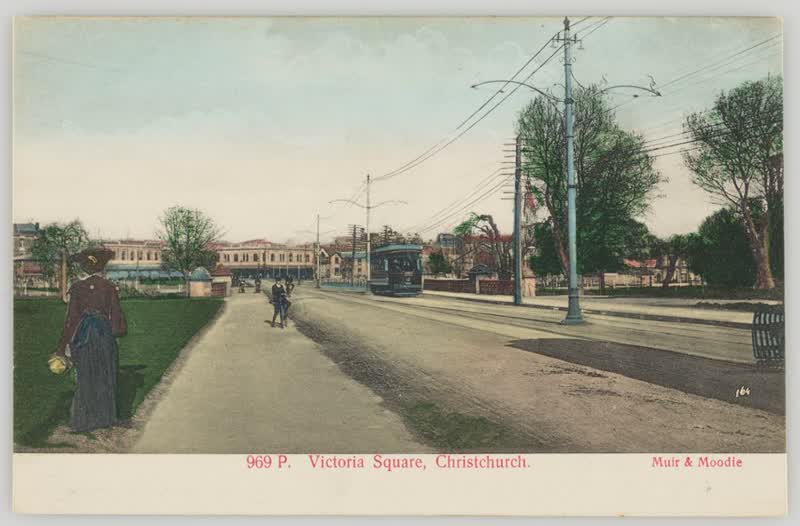 Victoria Square, Christchurch, 1905