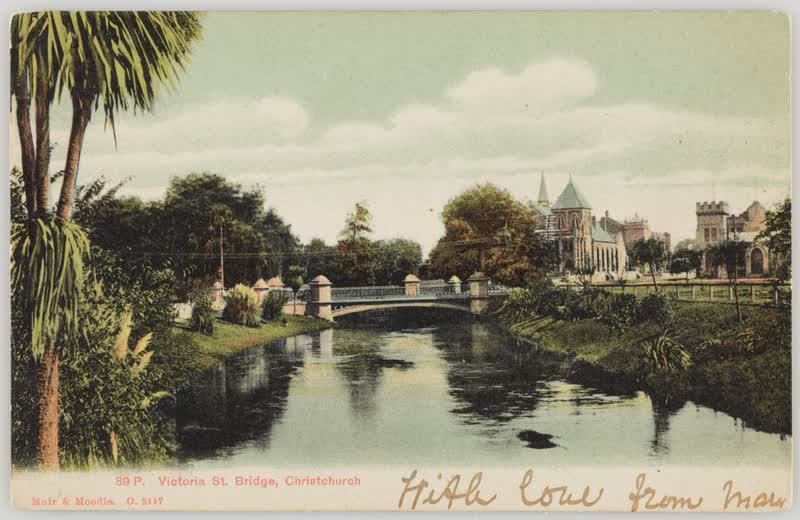 Victoria Street Bridge, Christchurch, 1905