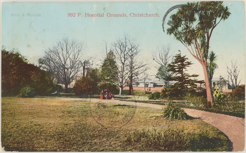 Hospital Grounds, Christchurch, 1905