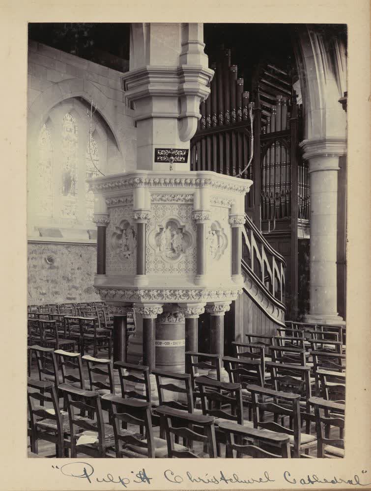 Pulpit, Christchurch Cathedral, 1890