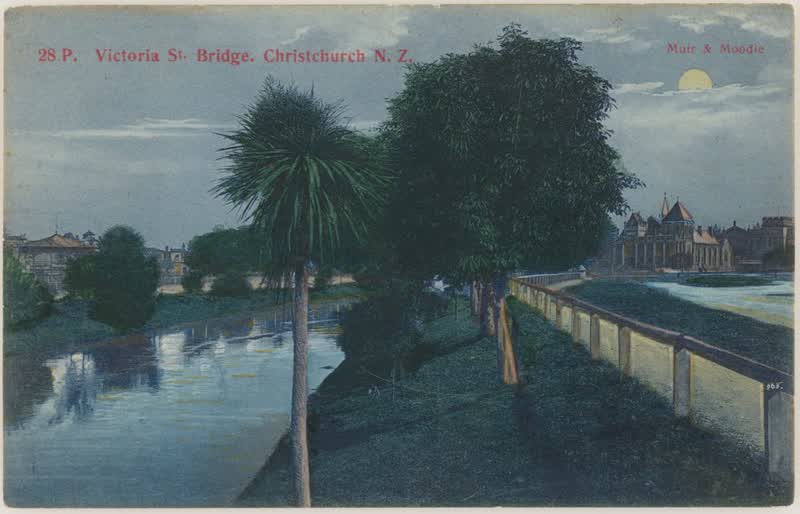 Victoria Street Bridge, Christchurch, New Zealand, 1905