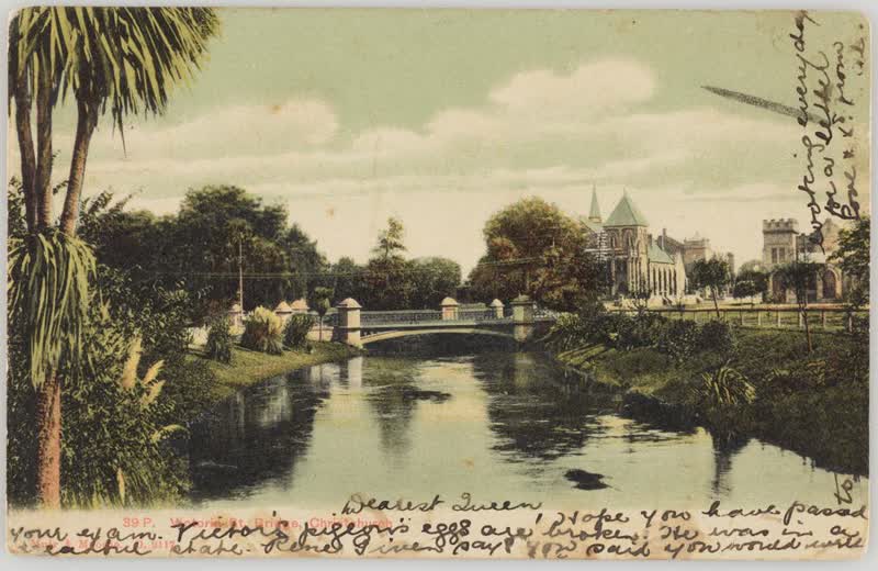 Victoria Street Bridge, Christchurch, 1905