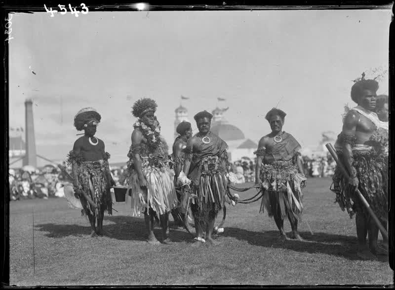 Fijians at the Christchurch Exhibition, 1906