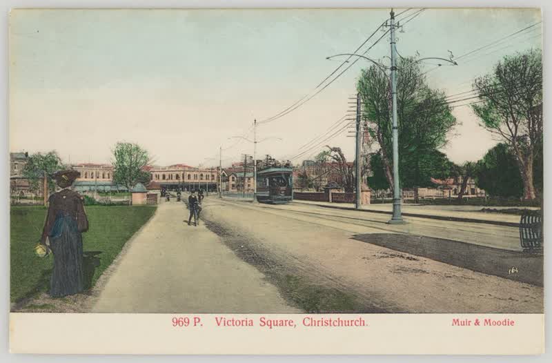 Victoria Square, Christchurch, 1905