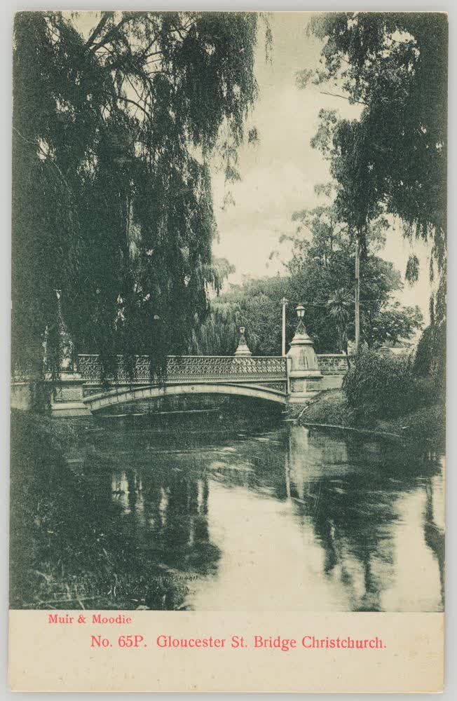 Gloucester Street Bridge, Christchurch, 1905