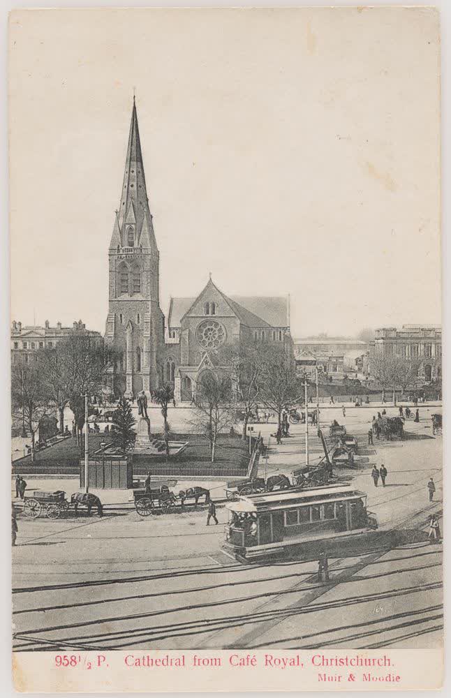 Cathedral from Cafe Royal, Christchurch, 1905