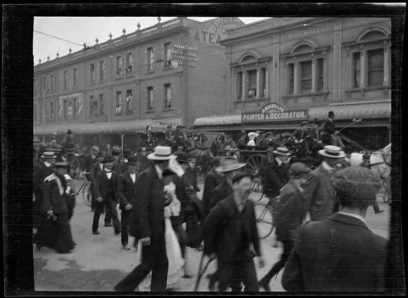 Arrival of the "Besses" (Christchurch), 1906