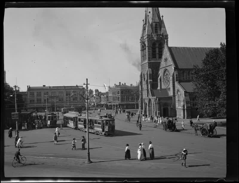 Cathedral Square, Christchurch, 1921