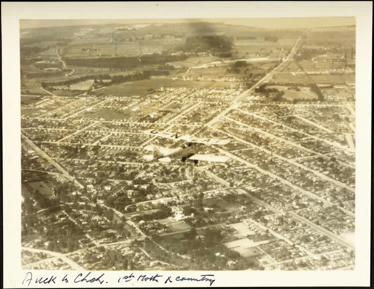 Flying over Christchurch, 1928., 1920