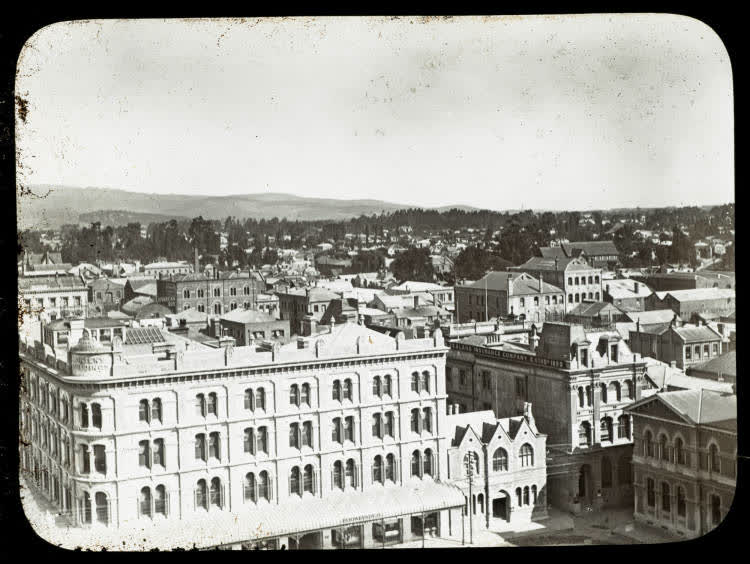 Christchurch Square from the Cathedral Tower, 1890