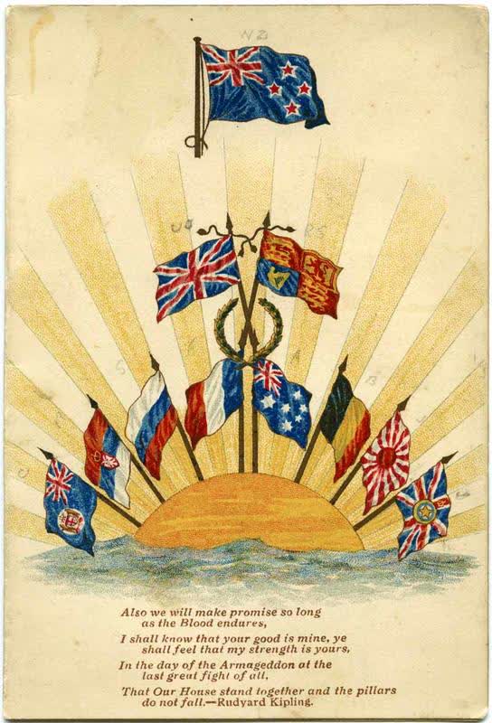 Card: New Zealand War Contingent Association, 1914