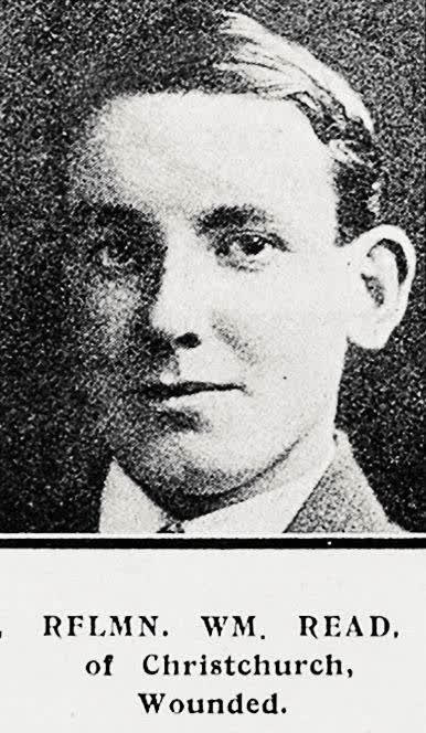 Rflmn. Wm. Read, of Christchurch, wounded, 1916