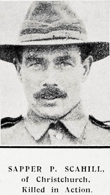 Sapper P. Scahill, of Christchurch, killed in action, 1916