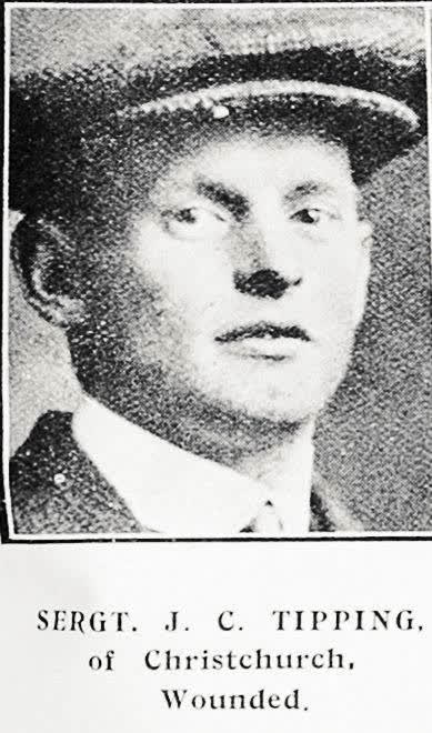 Sergt. J. C. Tipping, of Christchurch, wounded, 1916