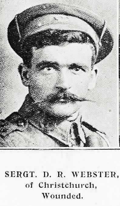 Sergt. D. R. Webster, of Christchurch, Wounded, 1916