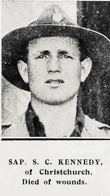 Sap. S. C. Kennedy, of Christchurch, Died of wounds, 1916