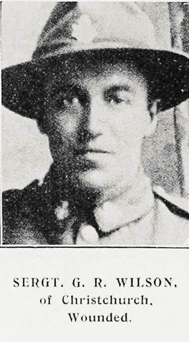 Sergeant G. R. WILSON, of Christchurch, Wounded, 1917