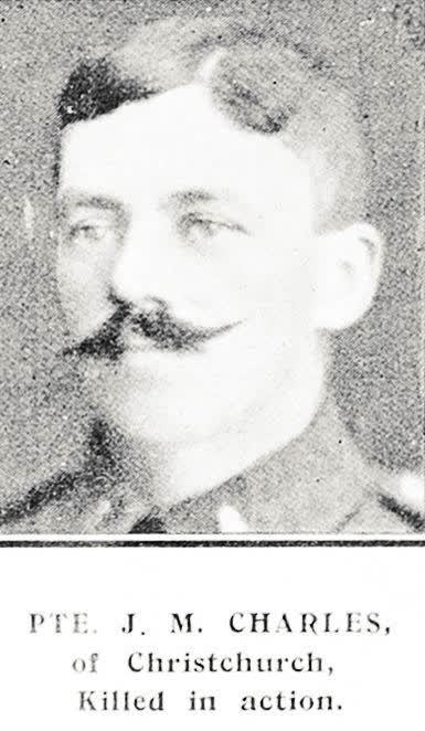 Pte. J. M. Chirles, of Christchurch, killed in action, 1918