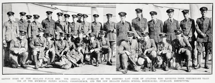 Return home of New Zealand flying men, 1919