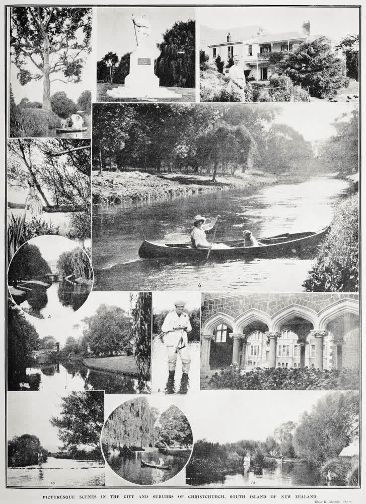 Picturesque scenes in the city and suburbs of Christchurch, South Island of New Zealand, 1919