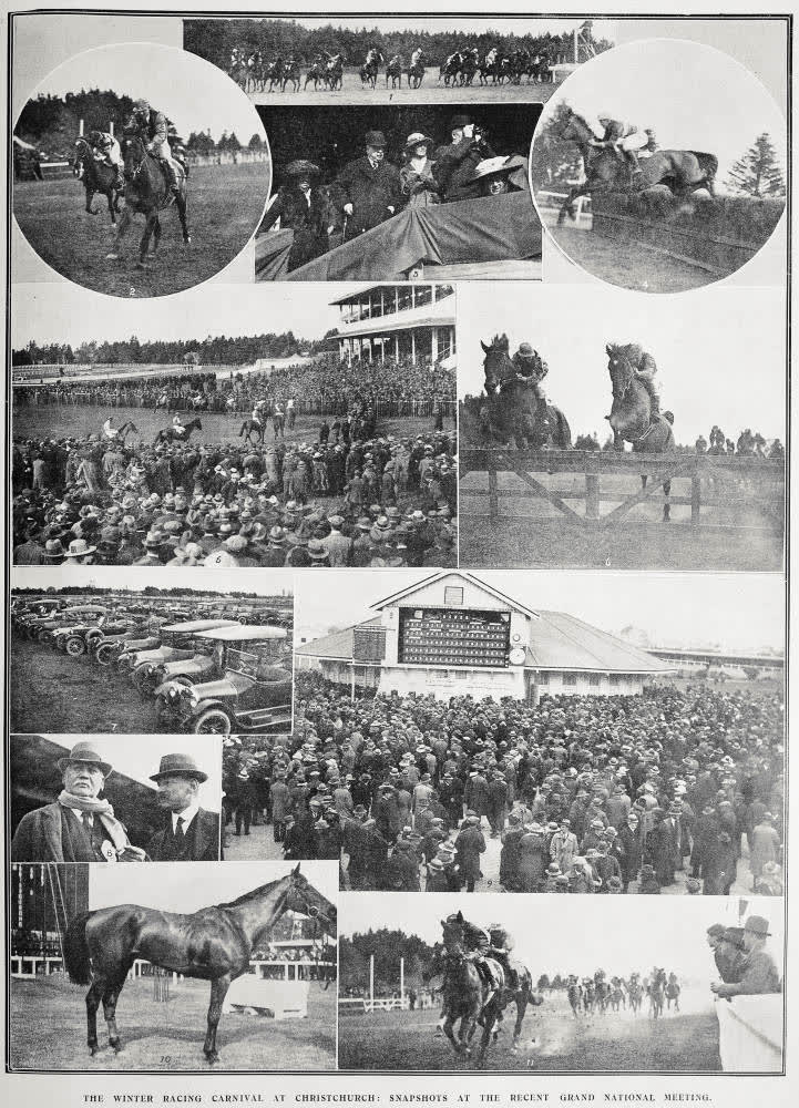 The winter racing carnival at Christchurch: snapshots at the recent Grand National Meeting, 1919