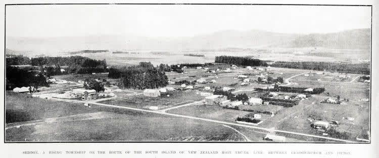 Seddon, a rising township on the route of the South Island of New Zealand Main Trunk Line, between Christchurch and Picton, 1919
