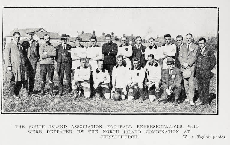 The South Island Association Football representatives, who were defeated by the North Island combination at Christchurch, 1920