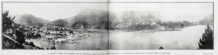 A panorama of Picton, the flourishing port of Marlborough, 1921