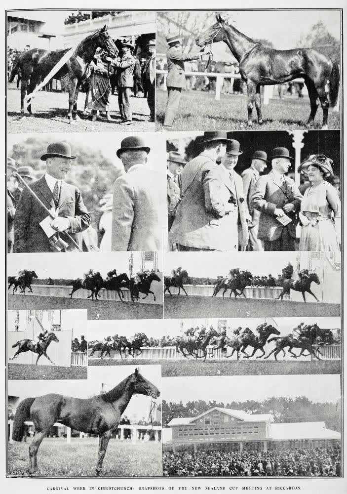 Carnival week in Christchurch: snapshots of the New Zealand Cup meeting at Riccarton, 1921