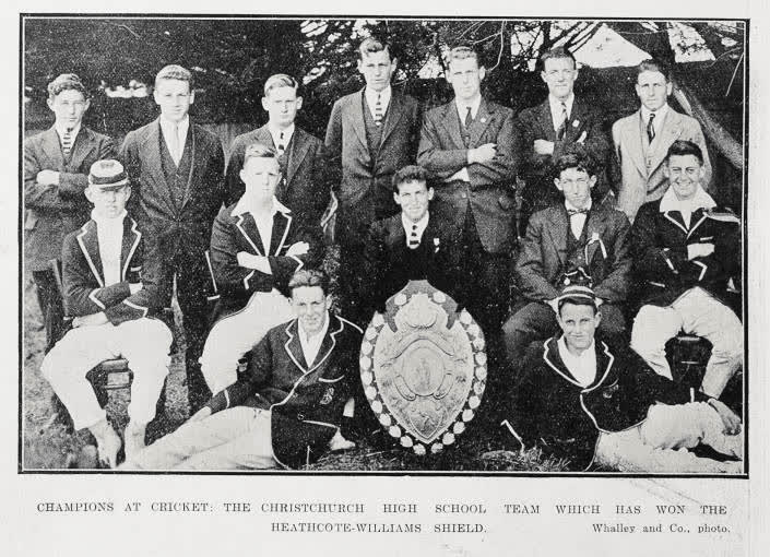 Champions at cricket: the Christchurch High School, 1922