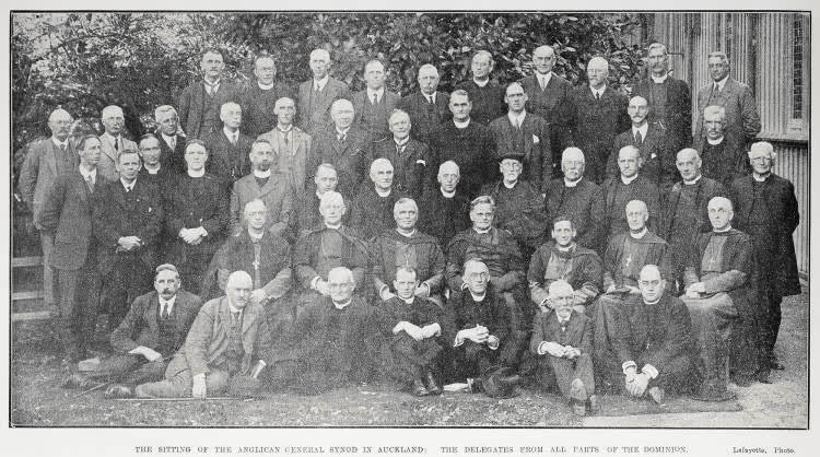 The sitting of the Anglican General Synod in Auckland: the delegates from all parts of the dominion, 1922