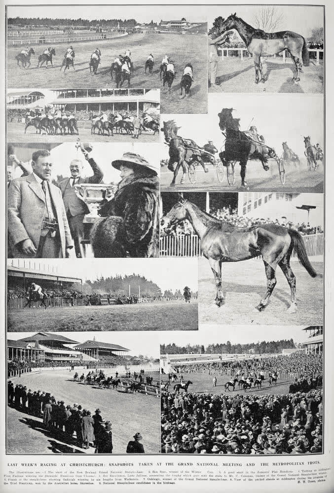 Last week's racing at Christchurch: snapshots taken at the Grand National meeting and the Metropolitan Trots, 1922