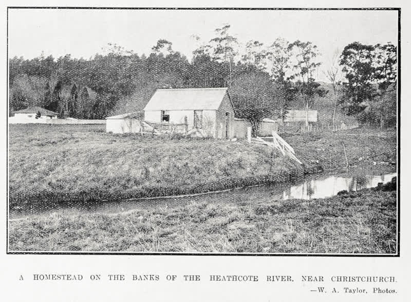A homestead on the banks of the Heathcote River, near Christchurch, 1922