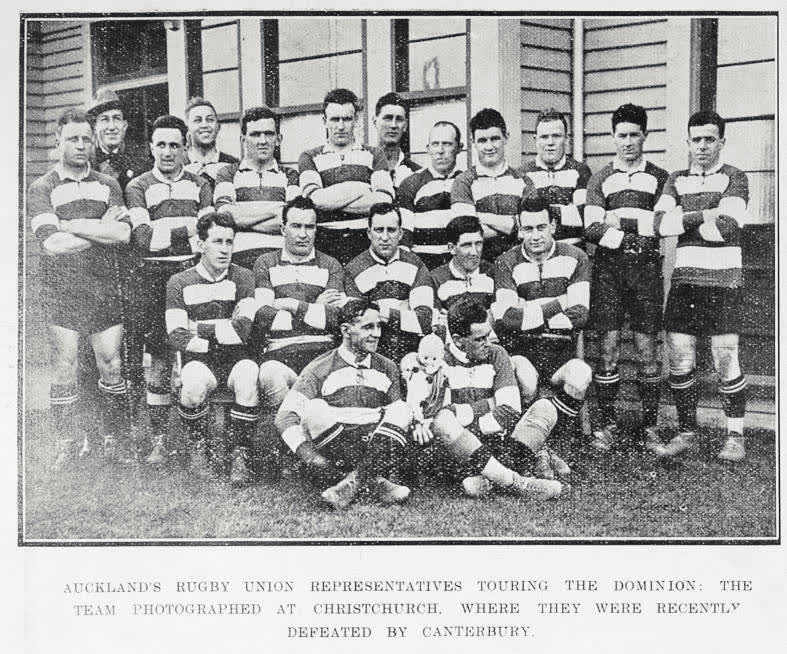 Auckland's Rugby Union representatives touring the Dominion, 1922