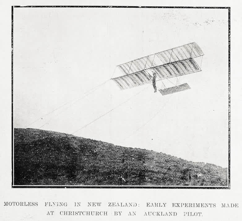 Motorless flying in New Zealand: early experiments made at Christchurch by an Auckland pilot, 1922