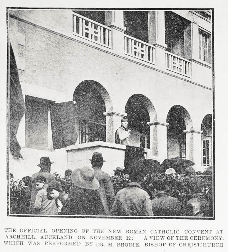 The official opening of the new Roman Catholic convent at Arch Hill, Auckland, on November 12, 1922