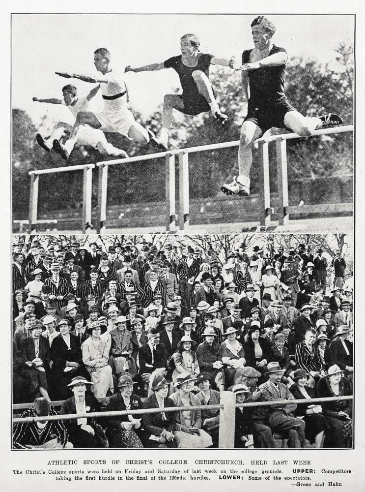 Athletic sports of Christ's College. Christchurch, held last week, 1935