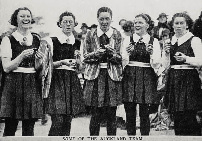 Some of the Auckland team, 1936