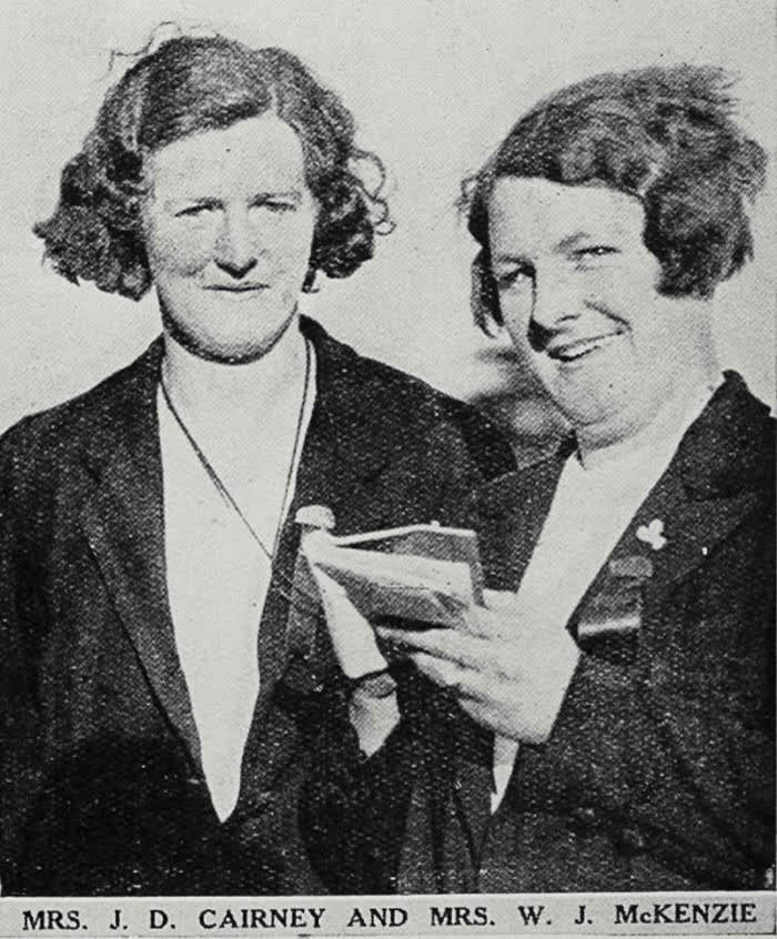 Mrs. J. D. Cairney and Mrs. W. J. McKenzie, 1936