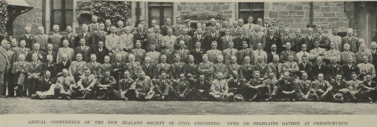 Annual conference of the New Zealand Society of Civil Engineers: over 150 delegates gather at Christchurch, 1937