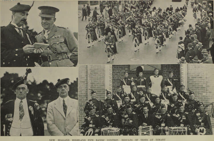New Zealand Highland pipe bands' contest: results of tests at Timaru, 1937