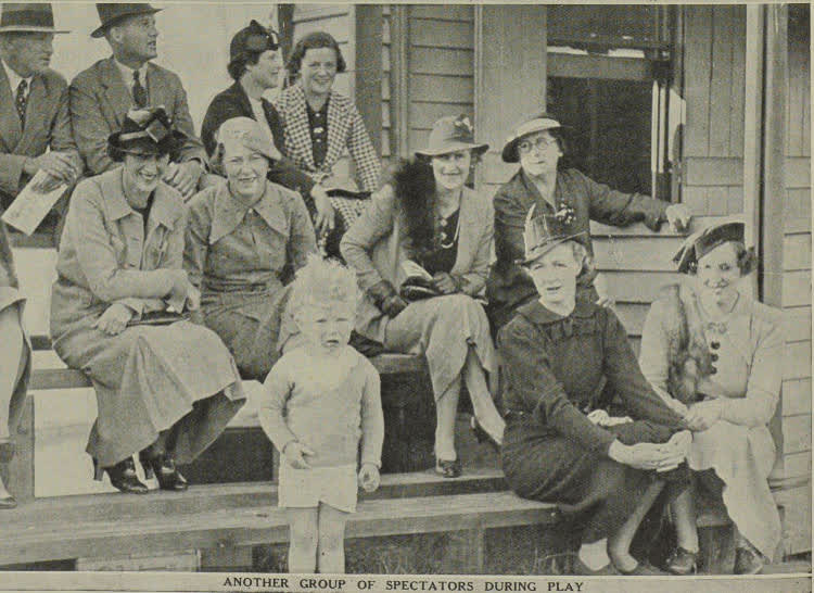 Another group of spectators during play, 1937