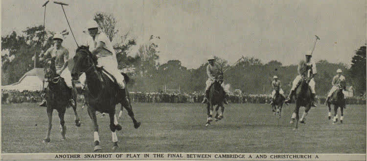 Another snapshot of play in the final between Cambridge A and Christchurch A, 1937